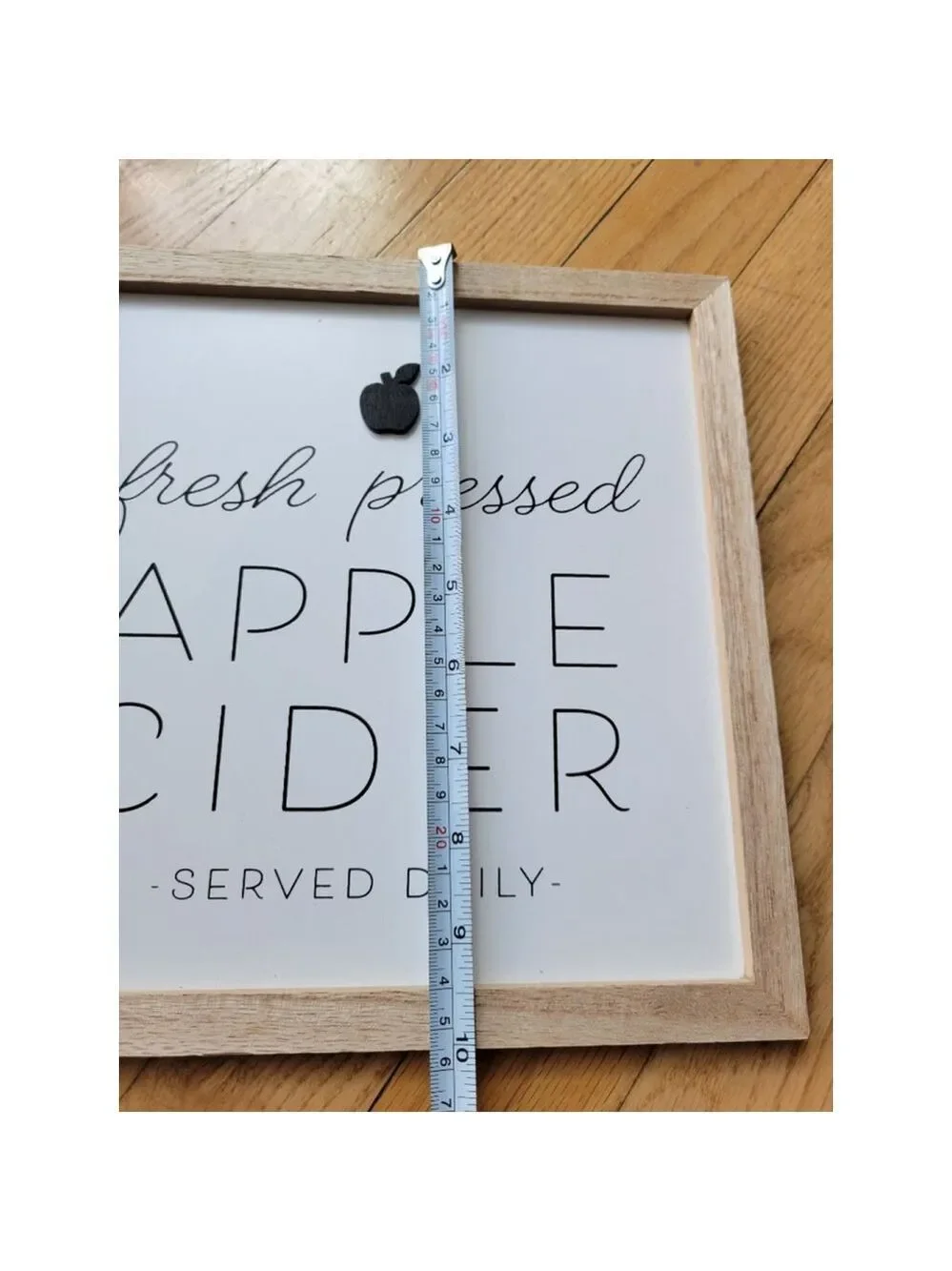 Framed Apple Cider Sign with Coasters - Rustic Bar Set